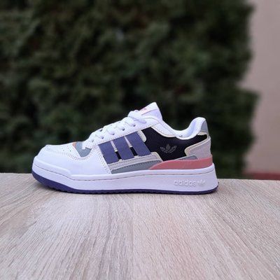 Жіночі кросівки | Adidas Forum Exhibit | білі/мультиколор | прес шкіра | маломірні ODR AD20051-36 фото