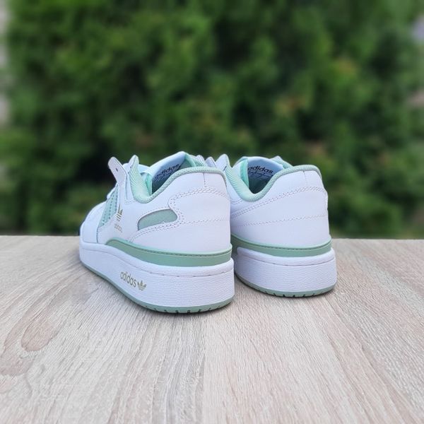 Жіночі кросівки | Adidas Forum | білі з бірюзою | шкіра ODR AD20021-37 фото