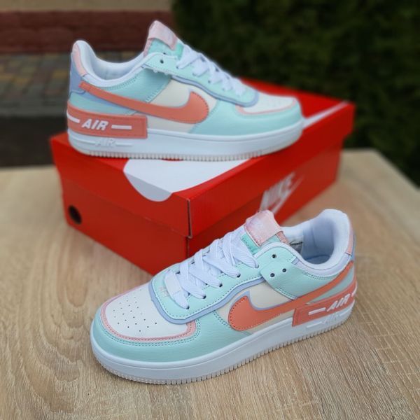 Жіночі кросівки | Nike Air Force 1 Shadow | білі | прес шкіра ODR NK20033-36 фото