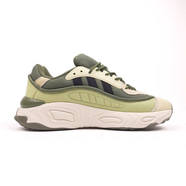 Чоловічі кросівки | Adidas Oznova | бежеві з зеленим на білій | замша/щільний текстиль ODR AD10117-42 фото