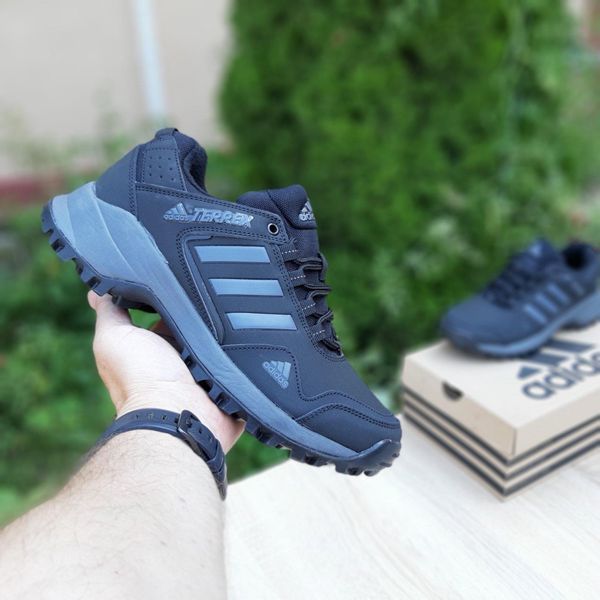 Чоловічі зимові кросівки | Adidas Terrex Winter | чорно-сірі | нубук | термо | маломірні ODRW AD10023-42 фото