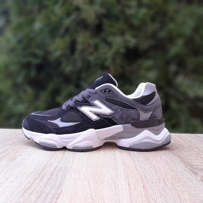 Чоловічі кросівки | New Balance 9060 | чорний з білим та сірим | замша/сітка/текстиль ODR NB10025-41 фото