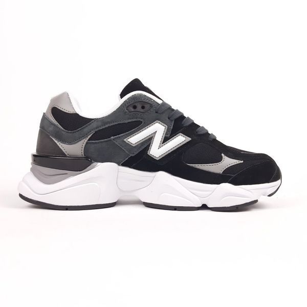 Чоловічі кросівки | New Balance 9060 | чорний з білим та сірим | замша/сітка/текстиль ODR NB10025-41 фото