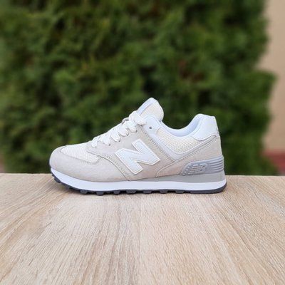 Жіночі кросівки | New Balance 574 Classic | світло-сірі з білим | замша/сітка | маломірні ODR NB20081-36 фото