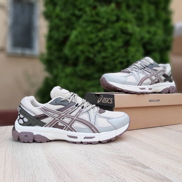 Чоловічі кросівки | Asics Gel-Kahana 8 | бежеві з сірим й шоколадом на білій | комбіновані матеріали ODR AS10035-41 фото