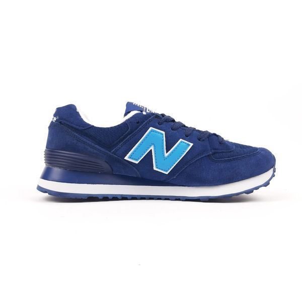 Чоловічі кросівки | New Balance 574 | сині з білим | замша/текстиль | маломірні ODR NB10060-41 фото