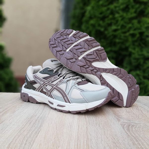 Чоловічі кросівки | Asics Gel-Kahana 8 | бежеві з сірим й шоколадом на білій | комбіновані матеріали ODR AS10035-41 фото