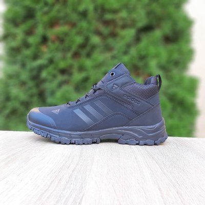 Чоловічі зимові високі кросівки | Adidas Climaproof High | чорні | нубук | хутро | маломірні ODRW AD10033-41 фото