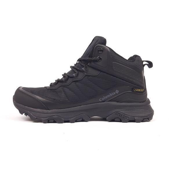 Чоловічі зимові високі кросівки | Columbia Gore-tex Winter | чорні | комбіновані матеріали/гортекс | хутро | маломірні ODRW CO10039-41 фото