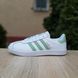 Жіночі кросівки | Adidas Gazelle | білі з бірюзою | шкіра ODR AD20045-36 фото 1