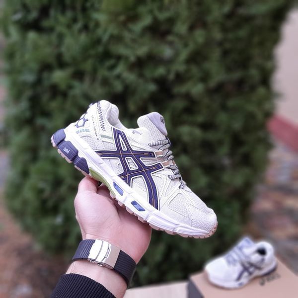 Чоловічі зимові кросівки | Asics Gel-Kahana 8 Winter | світло-бежеві з синім | комбіновані матеріали | термо | маломірні ODRW AS10013-41 фото
