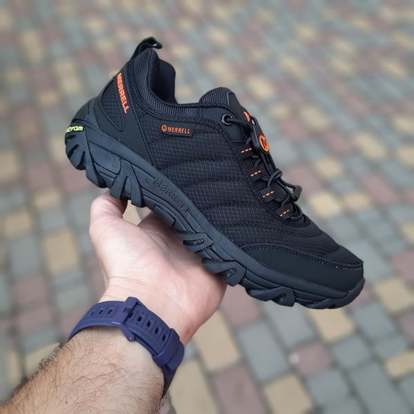 Чоловічі зимові кросівки | Merrell Moc Vibram | чорні | комбіновані матеріали | термо | маломірні ODRW ML10046-42 фото