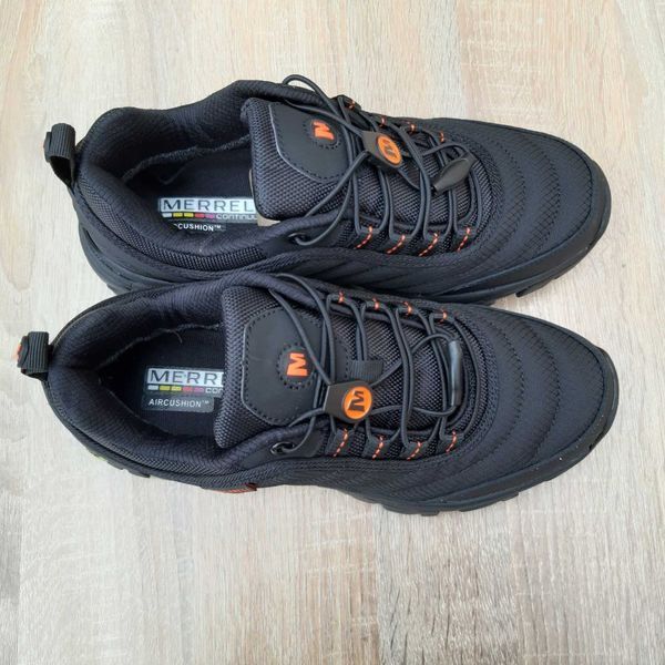 Чоловічі зимові кросівки | Merrell Moc Vibram | чорні | комбіновані матеріали | термо | маломірні ODRW ML10046-42 фото