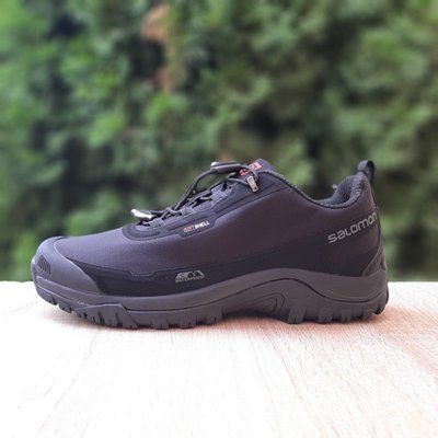 Чоловічі зимові кросівки | Salomon Shelter Gore-Tex Winter | чорні з червоним | комбіновані матеріали | термо ODRW SL10008-42 фото