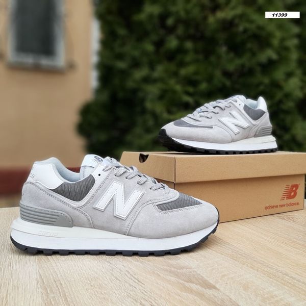 Чоловічі кросівки | New Balance 574 Legacy | світло-сірий з білим | замша/сітка ODR NB10096-41 фото