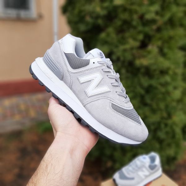 Чоловічі кросівки | New Balance 574 Legacy | світло-сірий з білим | замша/сітка ODR NB10096-41 фото