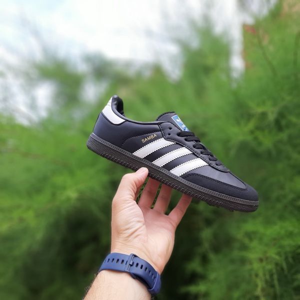 Чоловічі кросівки | Adidas Samba | чорні | шкіра/замша ODR AD10041-41 фото
