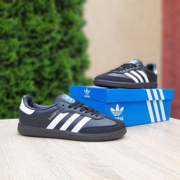 Чоловічі кросівки | Adidas Samba | чорні | шкіра/замша ODR AD10041-41 фото