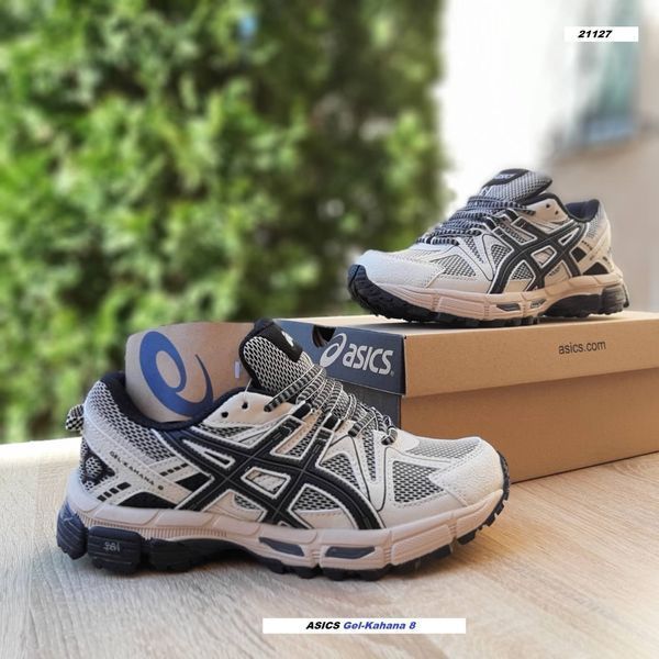 Жіночі кросівки | Asics Gel Kahana 8 | сіро-бежеві з чорним | комбіновані матеріали | маломірні ODR AS20028-37 фото