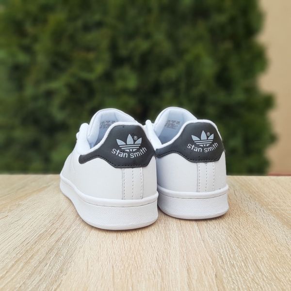 Жіночі кросівки | Adidas Stan Smith | білі з чорним | шкіра ODR AD20006-37 фото