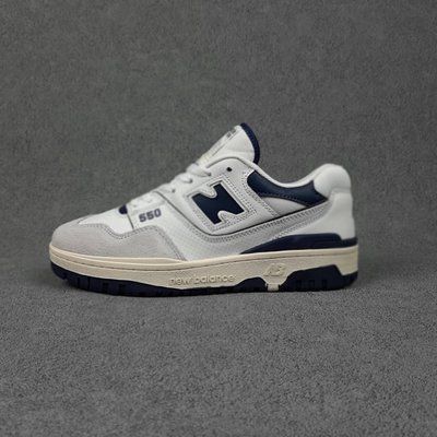 Чоловічі кросівки | New Balance 550 | білі з темно-синім | шкіра/замша ODR NB10008-41 фото