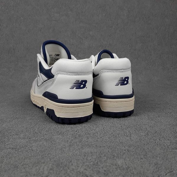 Чоловічі кросівки | New Balance 550 | білі з темно-синім | шкіра/замша ODR NB10008-41 фото