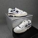 Чоловічі кросівки | New Balance 550 | білі з темно-синім | шкіра/замша ODR NB10008-41 фото 4