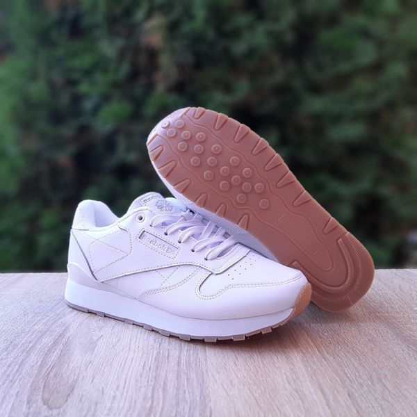 Чоловічі зимові кросівки | Reebok Classic Leather Winter | білі | шкіра | термо/фліс ODRW RB10006-43 фото