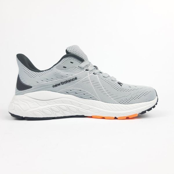 Чоловічі кросівки | New Balance 860 | світло-сірі з чорним й помаранчевим на білій | текстиль ODR NB10122-41 фото