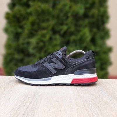 Чоловічі кросівки | New Balance 574 | чорні на білій | замша/текстиль | маломірні ODR NB10030-41 фото