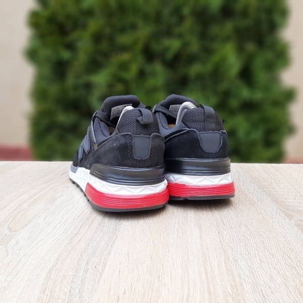 Чоловічі кросівки | New Balance 574 | чорні на білій | замша/текстиль | маломірні ODR NB10030-41 фото