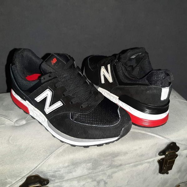 Чоловічі кросівки | New Balance 574 | чорні на білій | замша/текстиль | маломірні ODR NB10030-41 фото