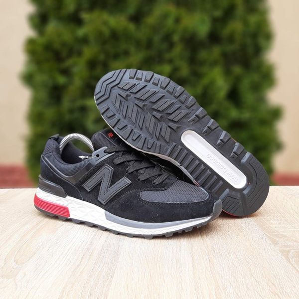 Чоловічі кросівки | New Balance 574 | чорні на білій | замша/текстиль | маломірні ODR NB10030-41 фото