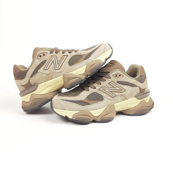 Чоловічі кросівки | New Balance 9060 | бежеві з коричневим | замша/сітка/текстиль ODR NB10051-41 фото