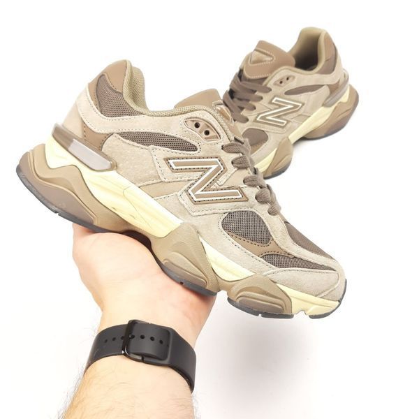 Чоловічі кросівки | New Balance 9060 | бежеві з коричневим | замша/сітка/текстиль ODR NB10051-41 фото