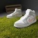 Жіночі високі кросівки | Nike Air Jordan 1 High | білі/сірі | шкіра ODR NJ20018-36 фото 5