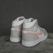 Жіночі високі кросівки | Nike Air Jordan 1 High | білі/сірі | шкіра ODR NJ20018-36 фото 3