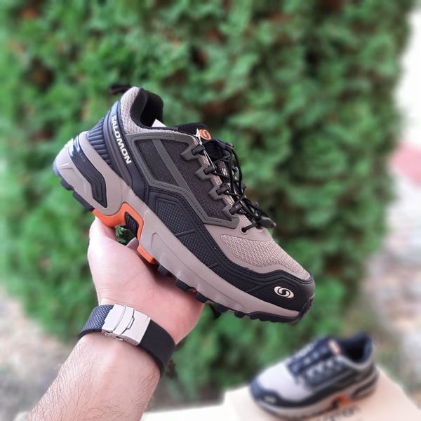 Чоловічі зимові кросівки | Salomon ACS+FT Gore-tex Winter | бежеві з чорним | комбіновані матеріали | термо ODRW SL10033-41 фото