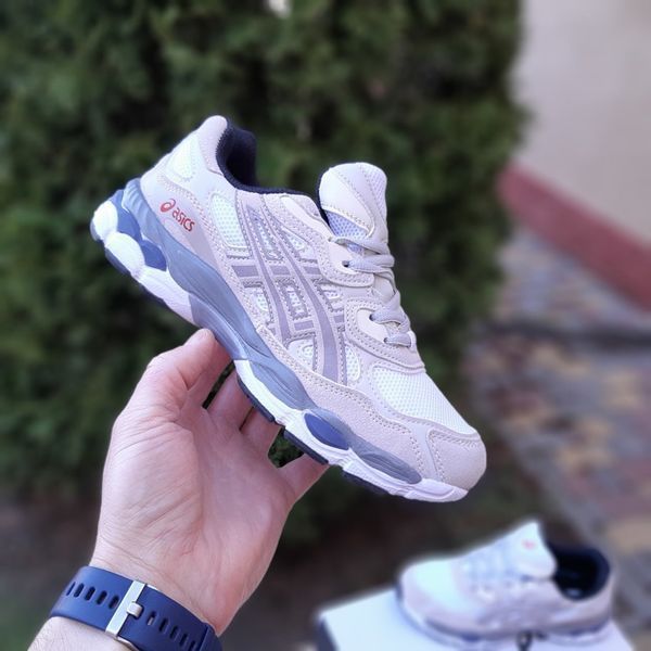 Жіночі кросівки | Asics Gel-NYC | білі з бежевим та сірим | замша/текстиль | маломірні ODR AS20034-36 фото