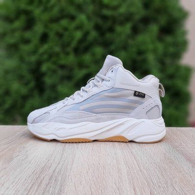 Чоловічі зимові високі кросівки | Adidas Yeezy Boost 700 High | світло-сірі | комбіновані матеріали | хутро ODRW AD10011-41 фото
