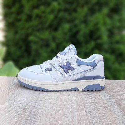 Чоловічі кросівки | New Balance 550 | білі з сірим | шкіра | маломірні ODR NB10010-41 фото