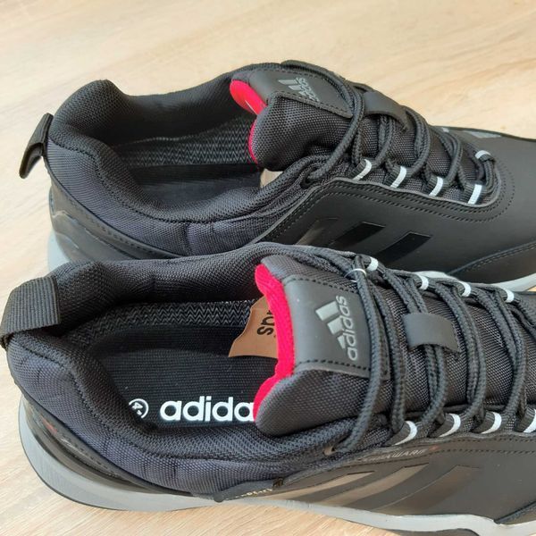 Чоловічі зимові кросівки | Adidas Terrex Winter | чорні на сірій | нубук | термо ODRW AD10027-41 фото
