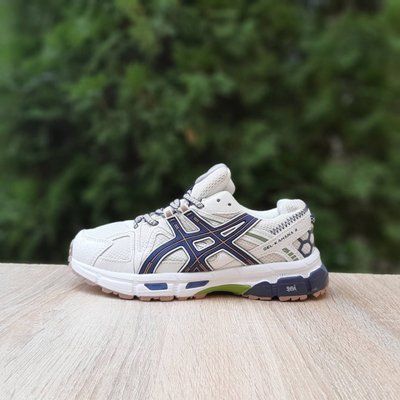 Жіночі зимові кросівки | Asics Gel-Kahana 8 Winter | світло-бежеві з синім | комбіновані матеріали | термо | маломірні ODRW AS20014-37 фото