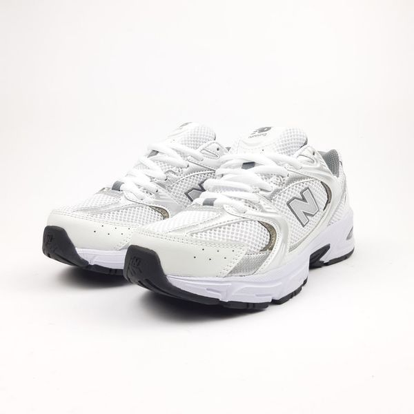 Жіночі кросівки | New Balance 530 | білі зі сріблом | комбіновані матеріали ODR NB20108-37 фото