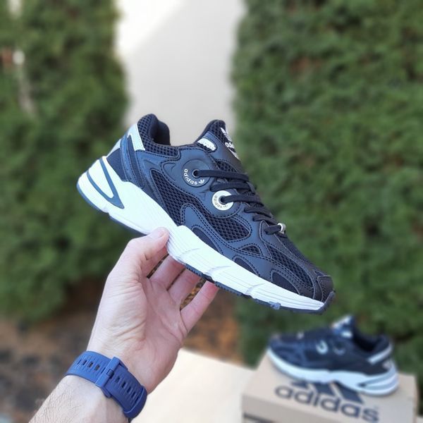Чоловічі кросівки | Adidas Astir | чорні на білій | текстиль/шкіра | маломірні ODR AD10084-42 фото