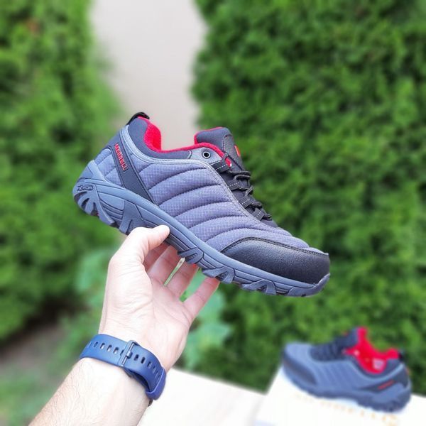 Чоловічі зимові кросівки | Merrell Vibram | сірі | комбіновані матеріали | термо/фліс ODRW ML10022-41 фото
