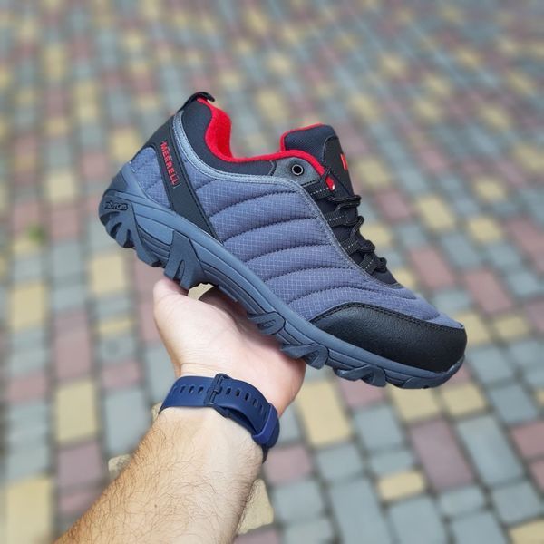 Чоловічі зимові кросівки | Merrell Vibram | сірі | комбіновані матеріали | термо/фліс ODRW ML10022-41 фото