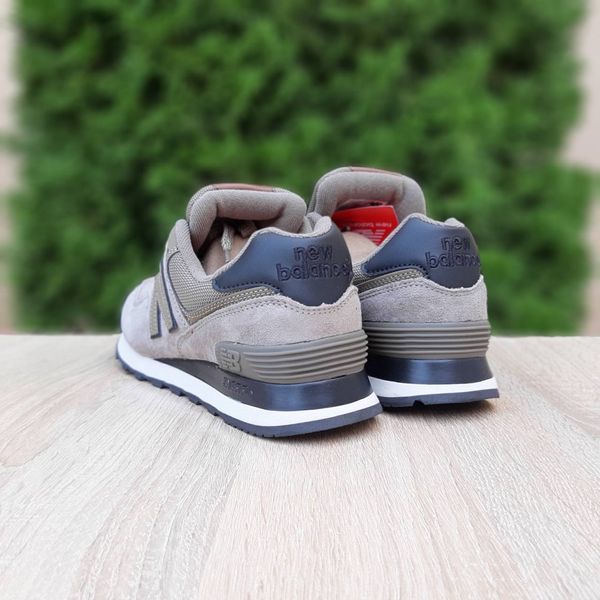Чоловічі кросівки | New Balance 574 | хакі на білій | замша | маломірні ODR NB10033-41 фото