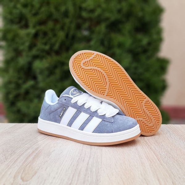 Чоловічі кросівки | Adidas Campus | сірі з білим | замша ODR AD10160-42 фото