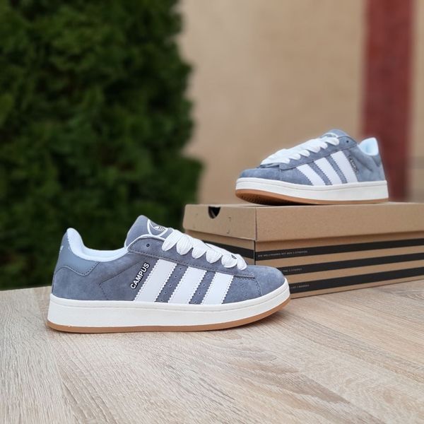 Чоловічі кросівки | Adidas Campus | сірі з білим | замша ODR AD10160-42 фото